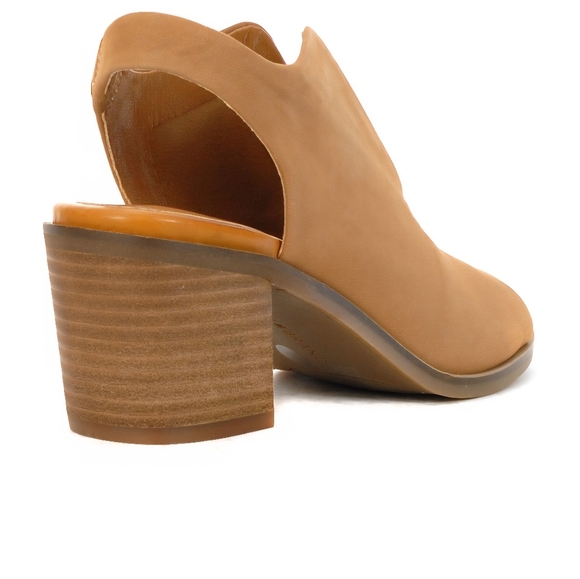 Lucky Brand RHAZY Tan Warm Brown Peep-Toe Slingback Heels Sandals Mules Size 9.5 - Picture 11 of 11